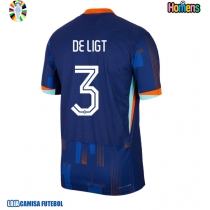 Camisa de Futebol Holanda Matthijs de Ligt #3 Equipamento Secundário Europeu 2024 Manga Curta